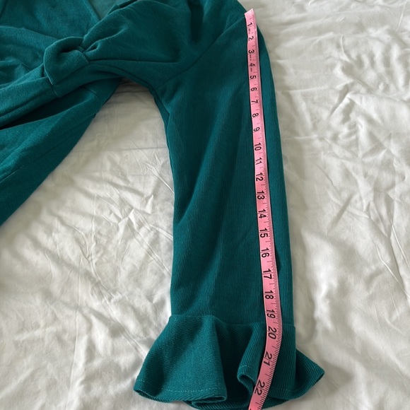 🌷R.Vivimos dress V neck/Esmeralda green color/cotton - Picture 6 of 12